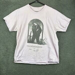 Post Malone Hollywoods Bleeding Posty Co Mens T Shirt Size L Purple Graphic Tee